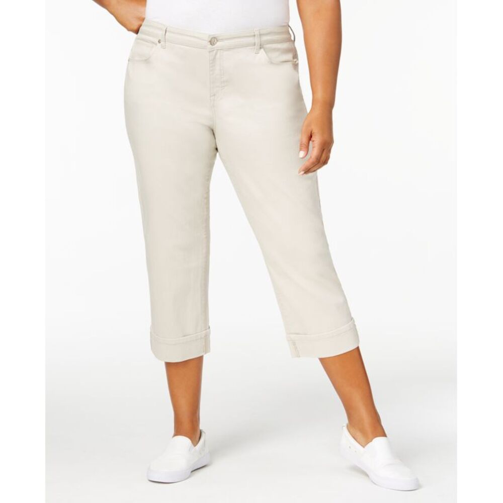 Style & Co Plus Size Curvy Cuffed Capri Jeans